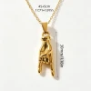 Stainless steel rock gesture pendant necklace, express your personality and attitude freely. Delicate texture, a must-have item for trendsetters Item Picture
